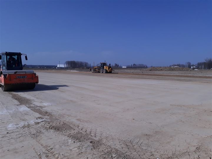 Ostrava Airport Multimodal Park – I. etapa – fotografie ze stavby, 03/2018, foto 1