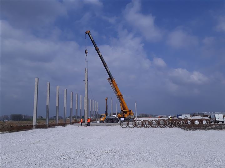 Ostrava Airport Multimodal Park – I. etapa – fotografie ze stavby, 03/2018, foto 2
