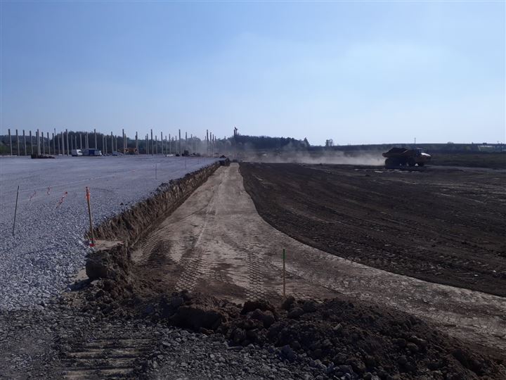 Ostrava Airport Multimodal Park – I. etapa – fotografie ze stavby, 03/2018, foto 4